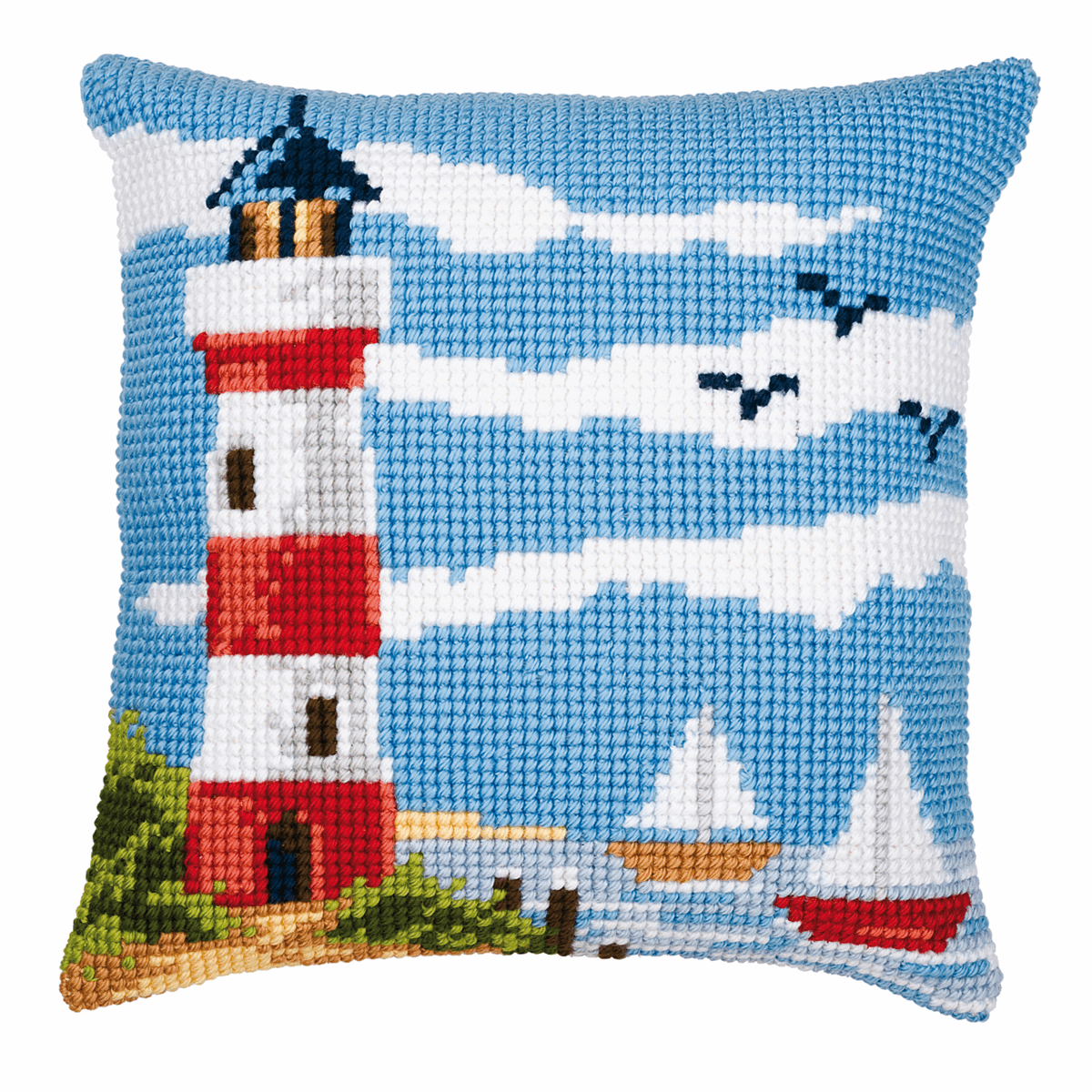 Lighthouse Scene- Vervaco Cushion Cross Stitch Kit PN-0008601
