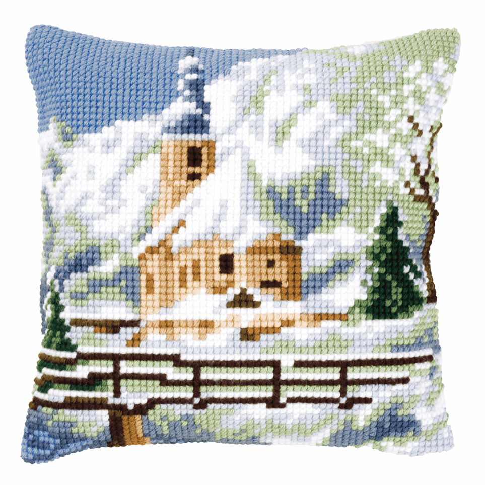 Alpine Scene - Vervaco Cushion Cross Stitch Kit PN-0021806