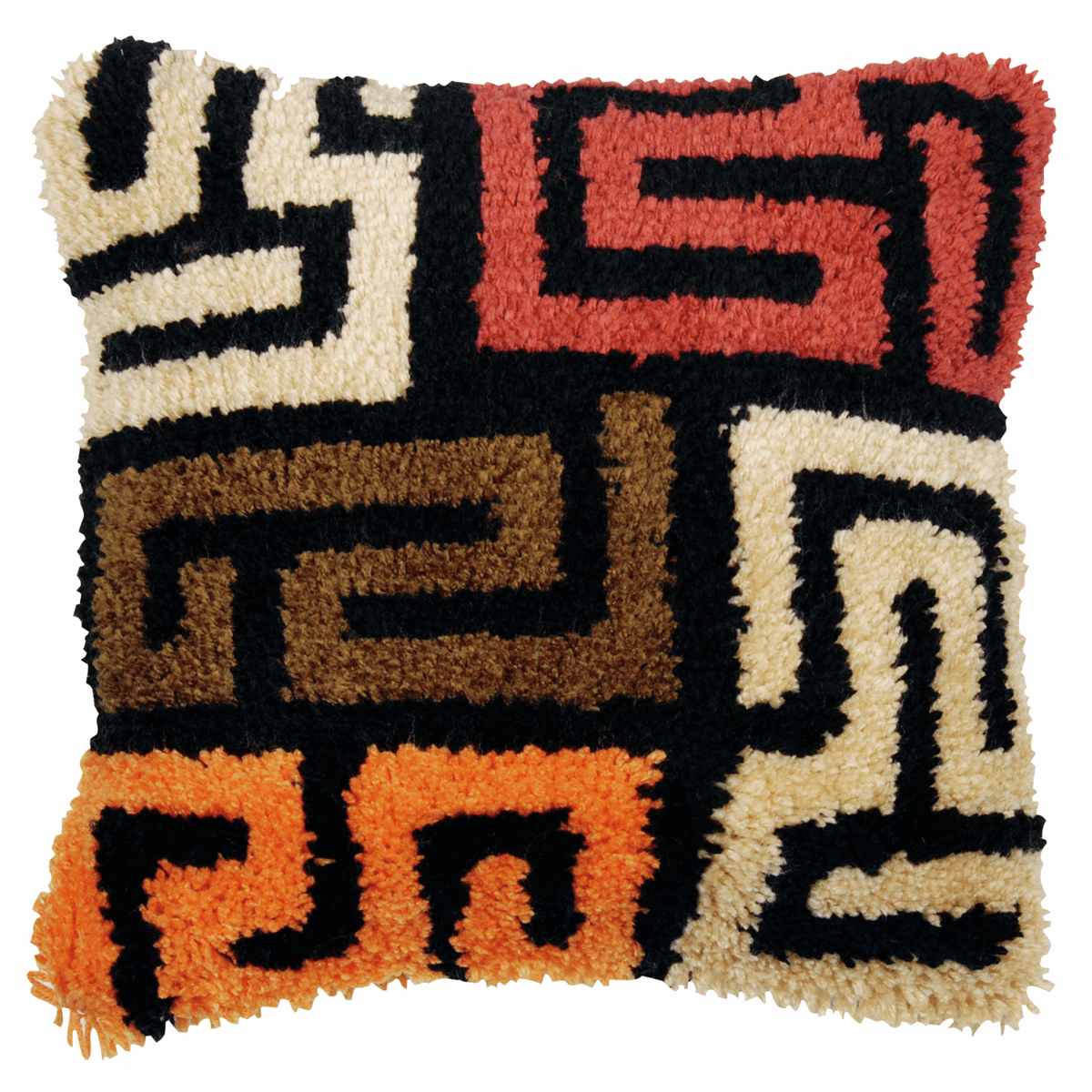 Boho Kuba Cloth- Vervaco Cushion Latch Hook Kit PN-0175306