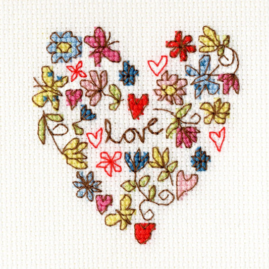 Sweet Heart - Greeting Card - Bothy Threads Cross Stitch Kit XGC1