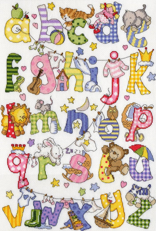 My First Alphabet  - Bothy Threads Cross Stitch Kit XKG1