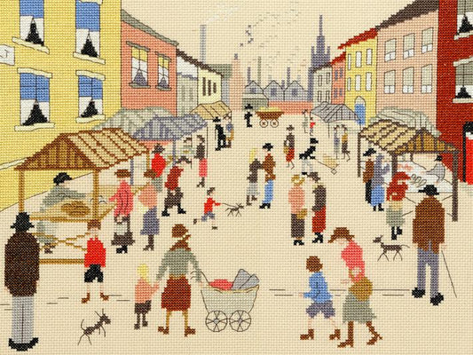 Friday Market - Lowry Style - Bothy Threads Cross Stitch Kit XLC13
