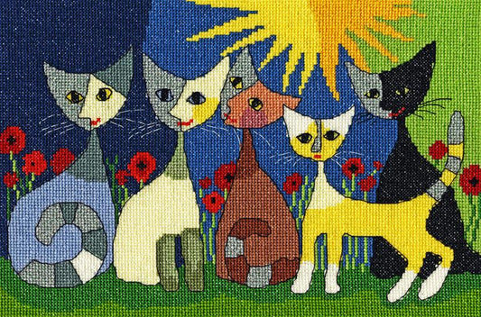 Five Cats -Bothy Threads Cross Stitch Kit XRW6