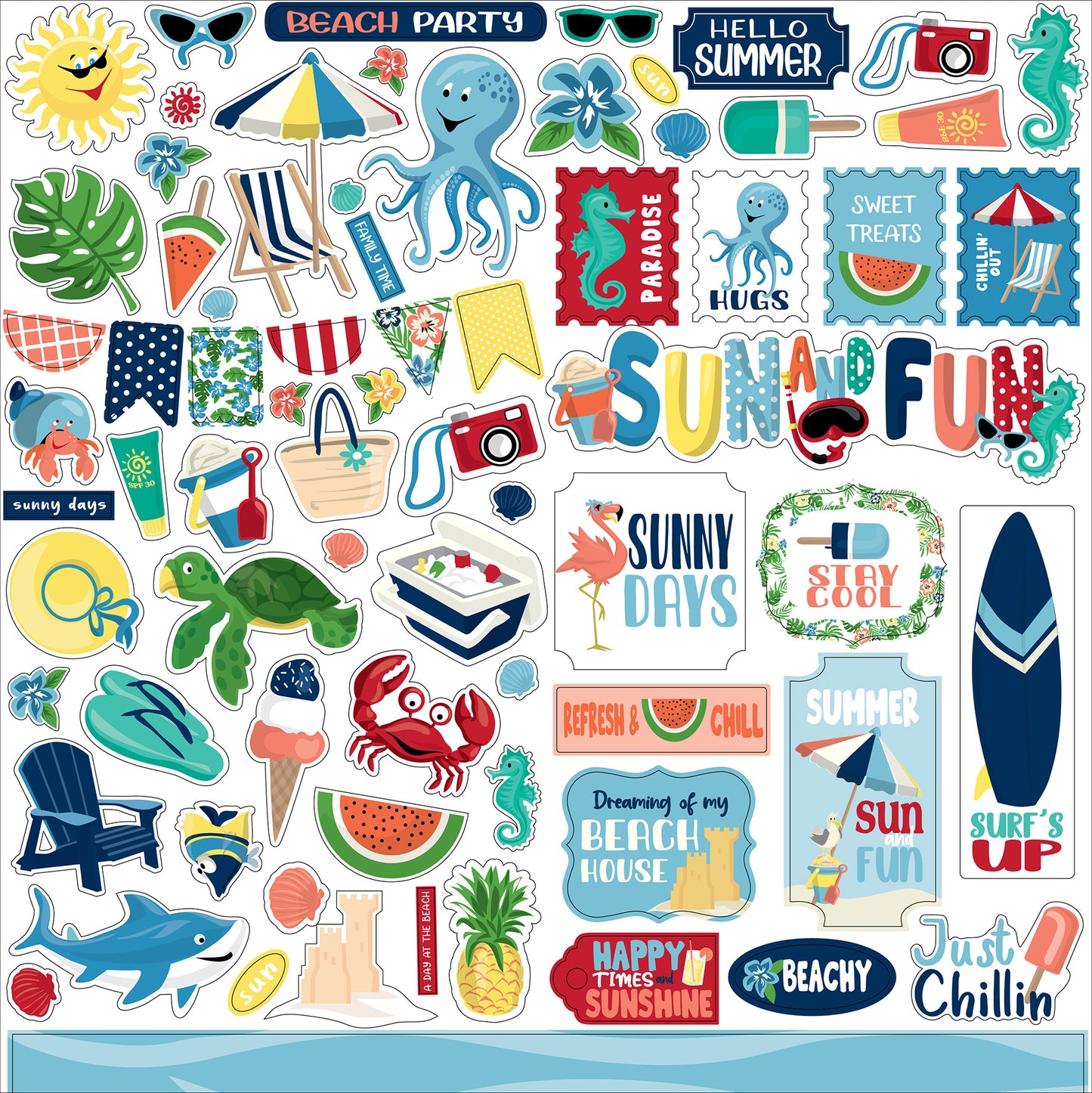 Carta Bella Beach Party 12x12 Inch Collection Kit (CBBE149016)