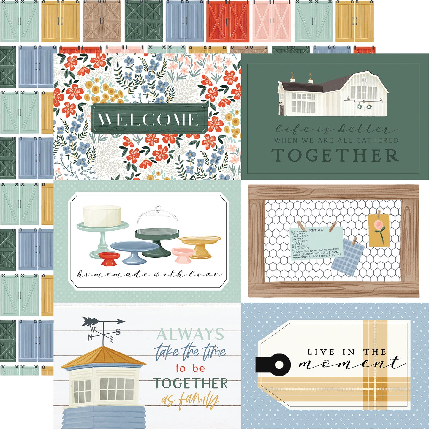 Carta Bella Farmhouse Summer 6x6 Inch Paper Pad (CBFAS150023)