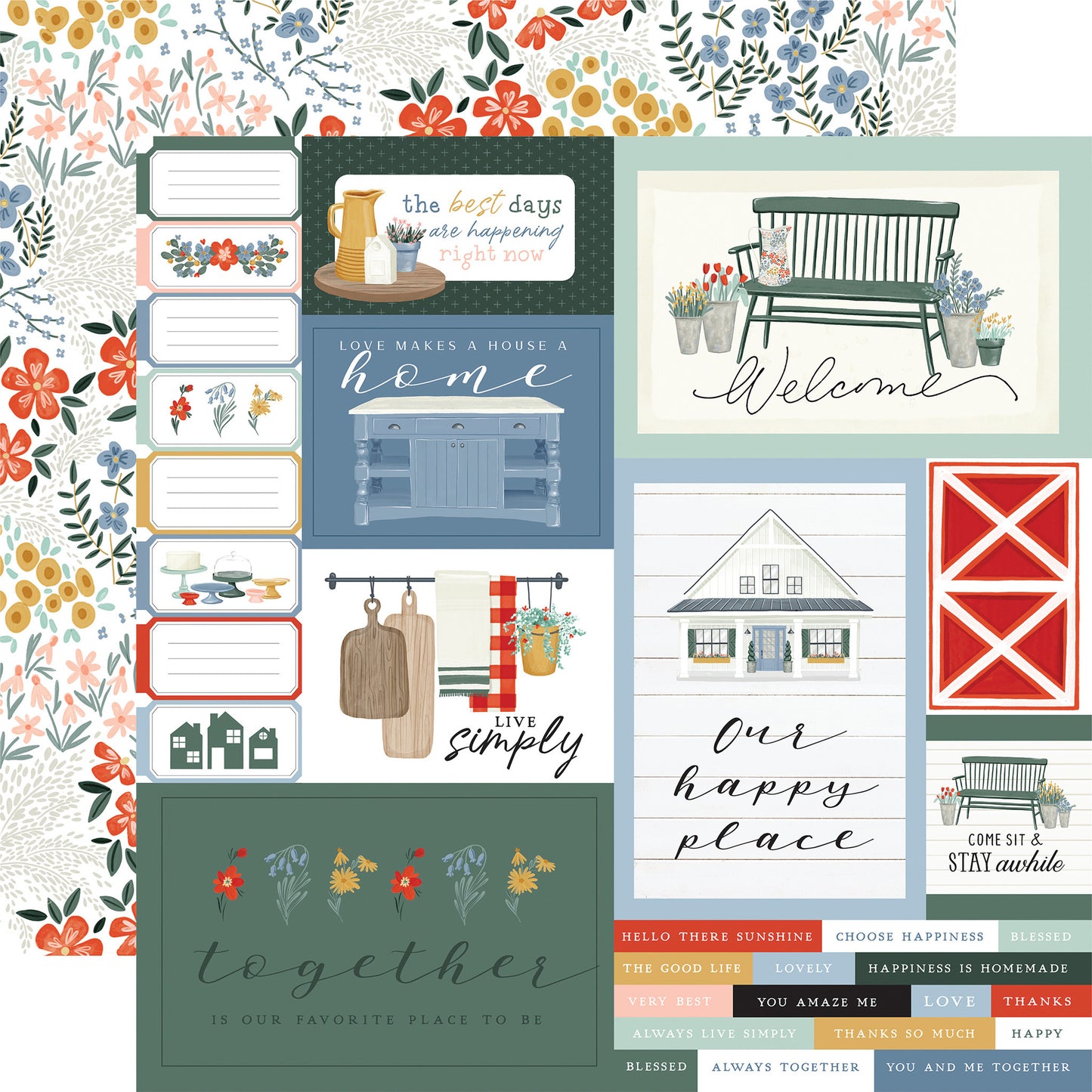 Carta Bella Farmhouse Summer 6x6 Inch Paper Pad (CBFAS150023)