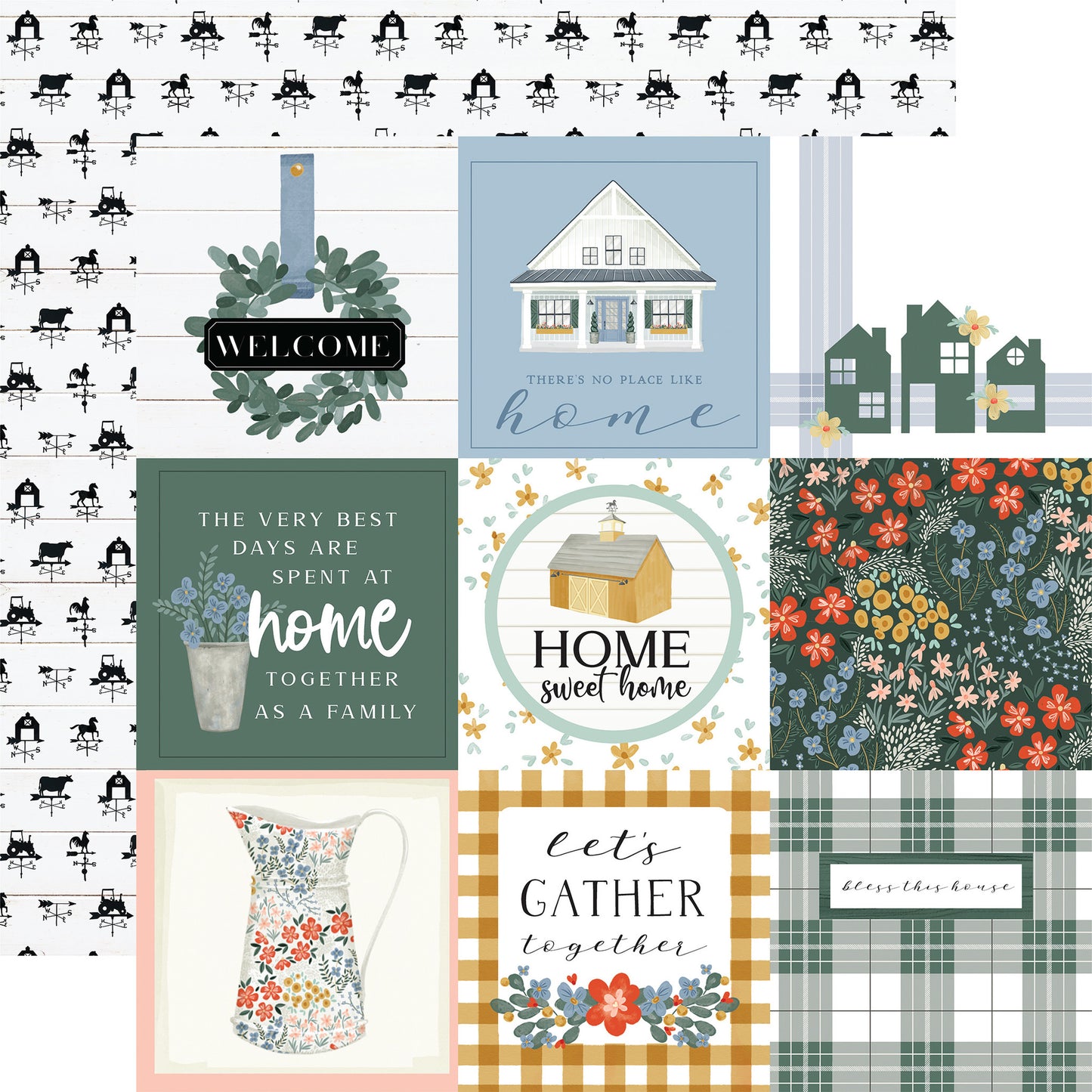Carta Bella Farmhouse Summer 6x6 Inch Paper Pad (CBFAS150023)