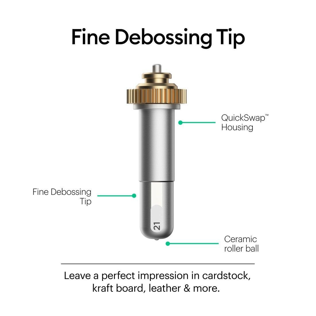Cricut Fine Debossing Tip + Quickswap Housing (2006835)