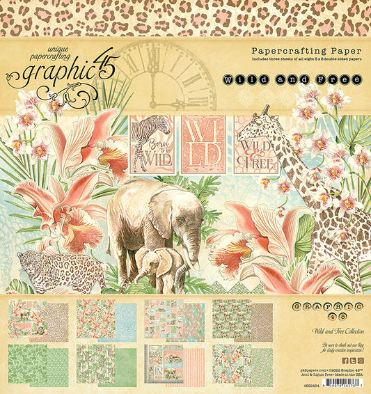 Graphic 45 Wild & Free 8x8 Inch Paper Pad (4502404)
