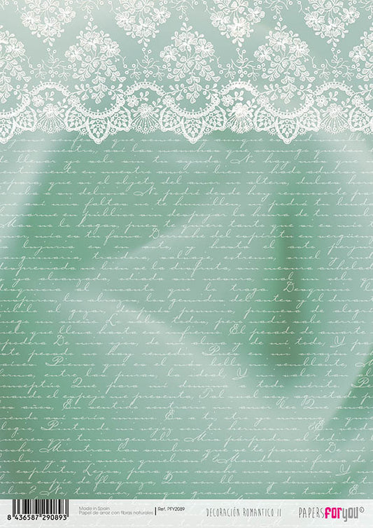 Papers For You Decoracion Romantico II A4 Rice Paper (PFY-2089)