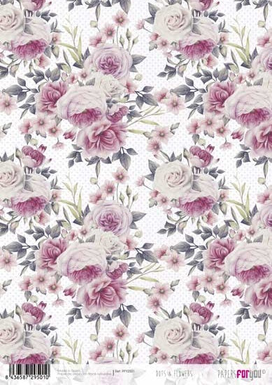 Papers For You Dots & Flowers A4 Rice Paper (PFY-2501)