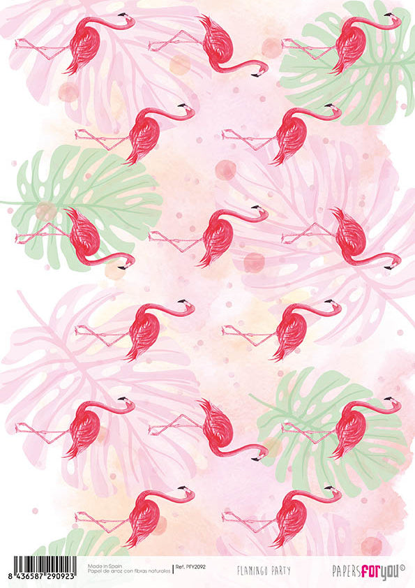Papers For You Flamingo Party A4 Rice Paper (PFY-2092)