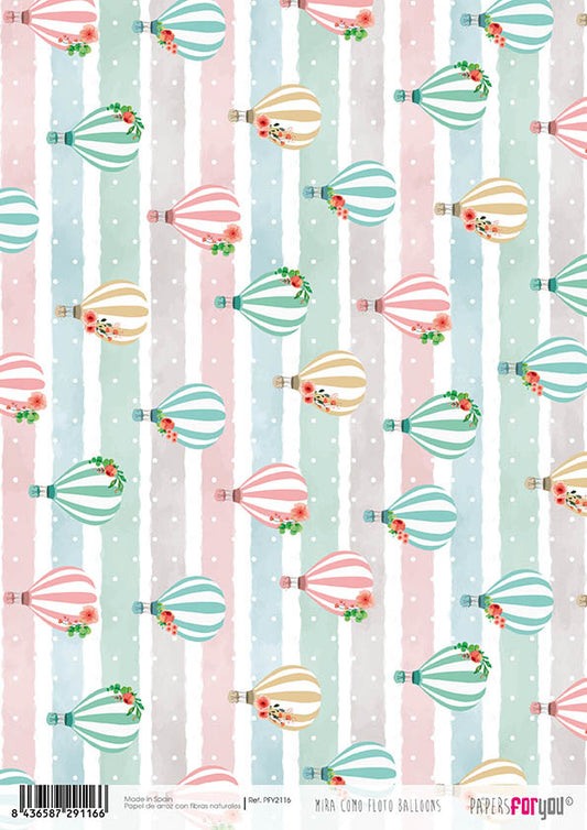 Papers For You Mira Como Floto Balloons A4 Rice Paper (PFY-2116)
