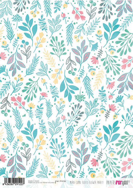 Papers For You Mira Como Floto Flower Party A4 Rice Paper (PFY-2122)