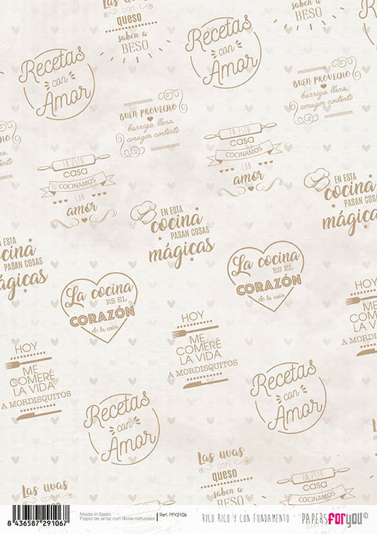 Papers For You Rico Rico Y Con Fundamento A4 Rice Paper (PFY-2106)