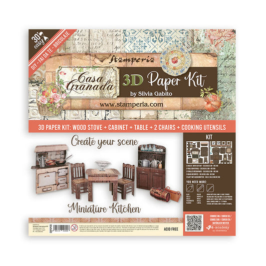 Stamperia 3D Paper Kit 12x12 Inch Casa Granada (SBPOP09)