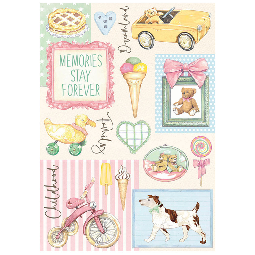 Stamperia A4 Rice Paper Daydream Accessories (DFSA4681)
