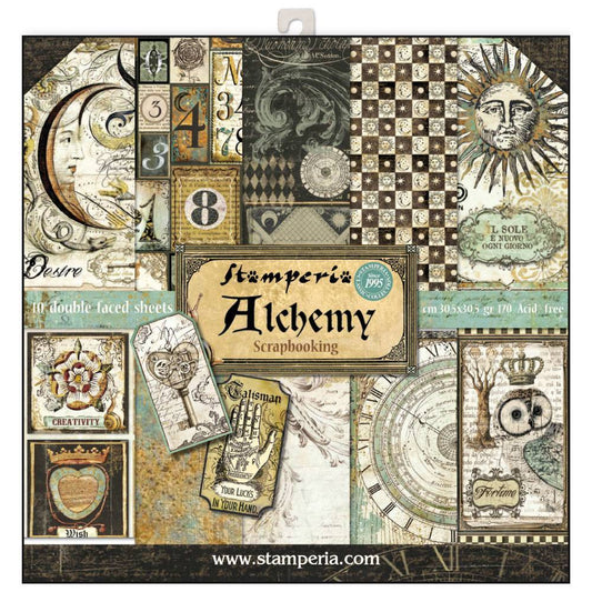 Stamperia Alchemy 12x12 Inch Paper Pack SBBL34 for Scrapbooking