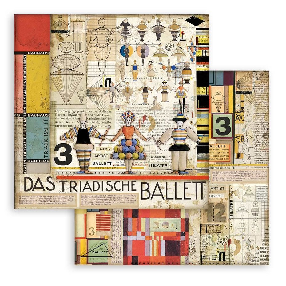 Stamperia Bauhaus 8x8 Inch Paper Pack (SBBS65)