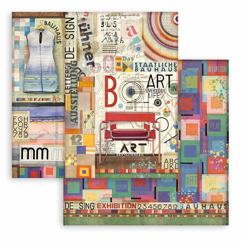 Stamperia Bauhaus 8x8 Inch Paper Pack (SBBS65)