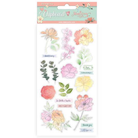 Stamperia Chipboard 15x30cm Celebration Flowers (DFLCB29)