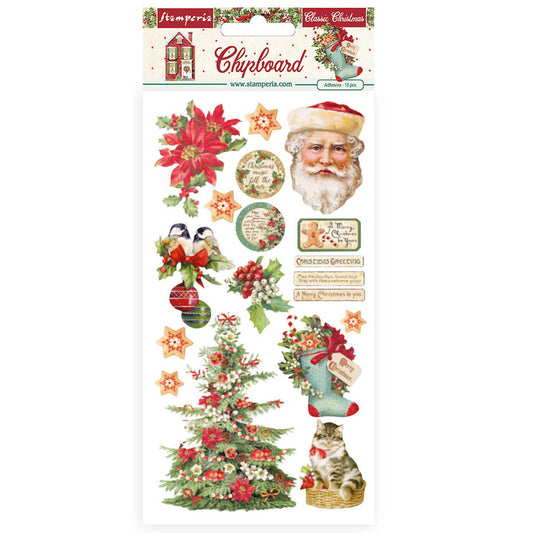 Stamperia Chipboard 15x30cm Classic Christmas (DFLCB36)