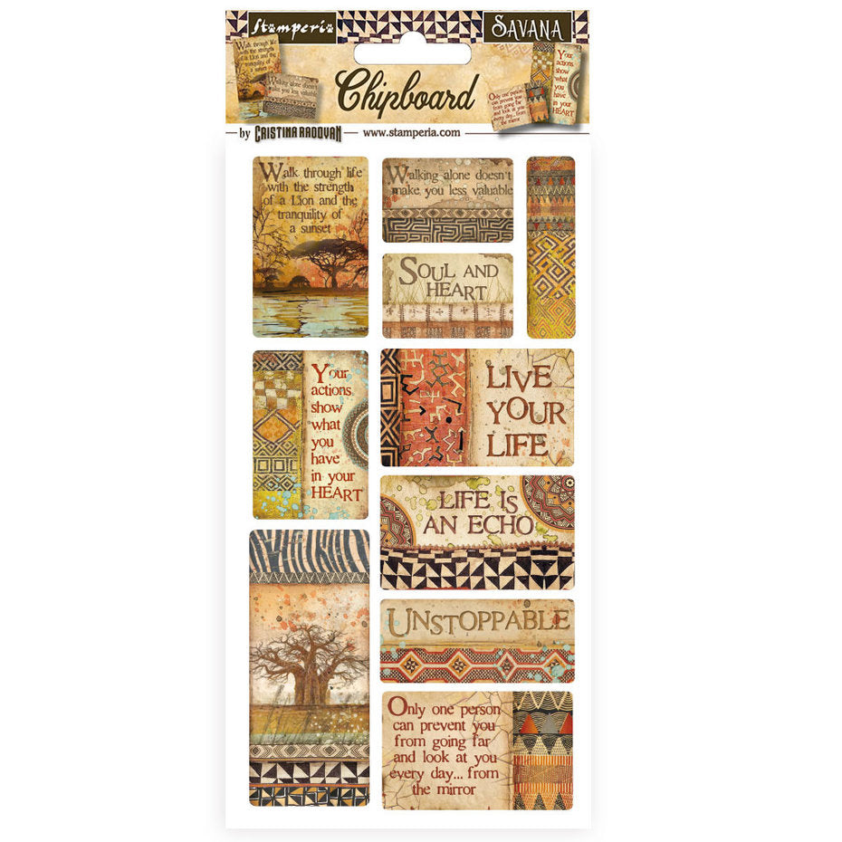 Stamperia Chipboard 15x30cm Savana (DFLCB55)