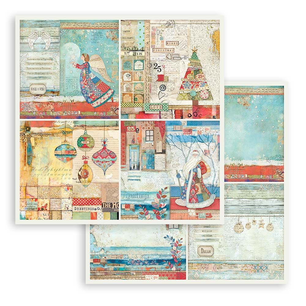 Stamperia Christmas Patchwork 6x6 Inch Paper Pack (SBBXS05)