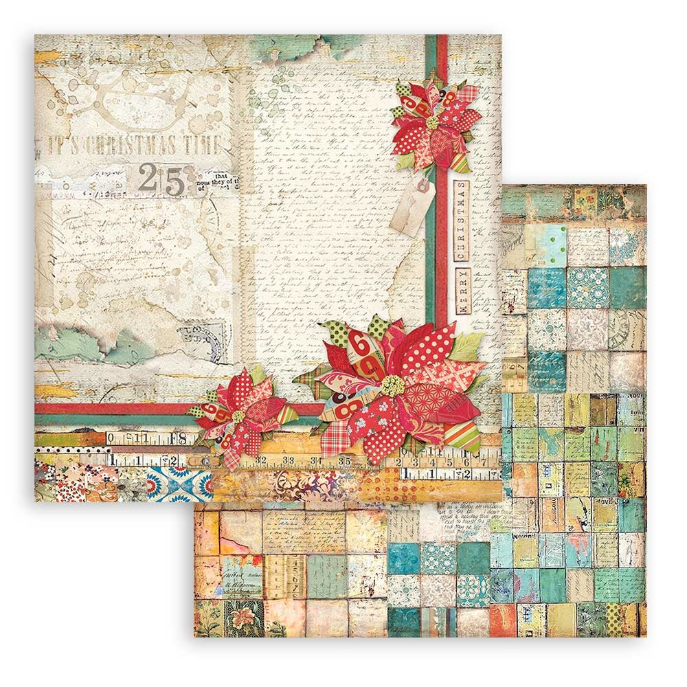 Stamperia Christmas Patchwork 6x6 Inch Paper Pack (SBBXS05)