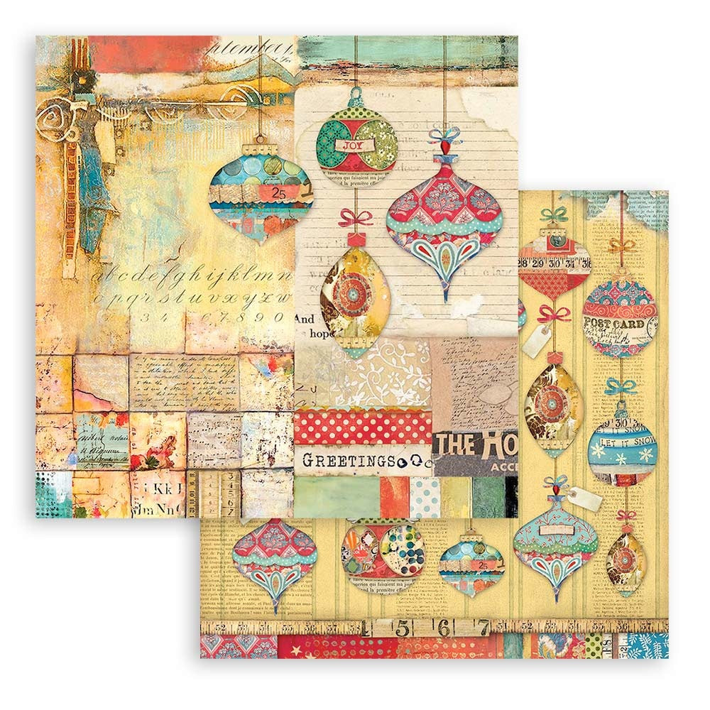 Stamperia Christmas Patchwork 6x6 Inch Paper Pack (SBBXS05)