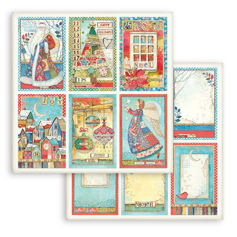Stamperia Christmas Patchwork 8x8 Inch Paper Pack (SBBS40)