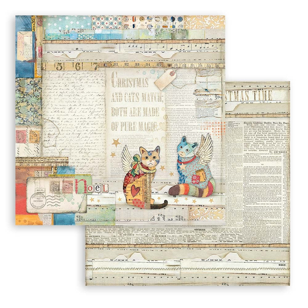 Stamperia Christmas Patchwork 8x8 Inch Paper Pack (SBBS40)