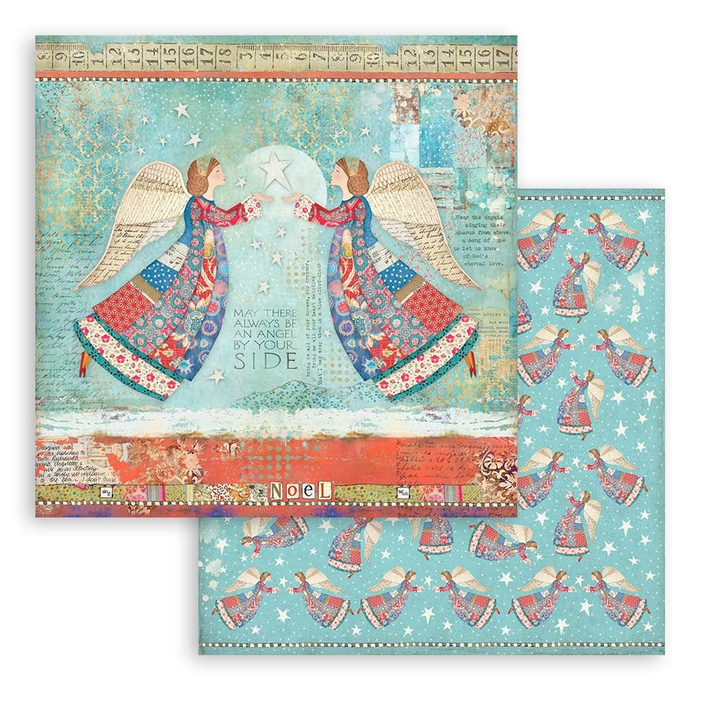 Stamperia Christmas Patchwork 8x8 Inch Paper Pack (SBBS40)