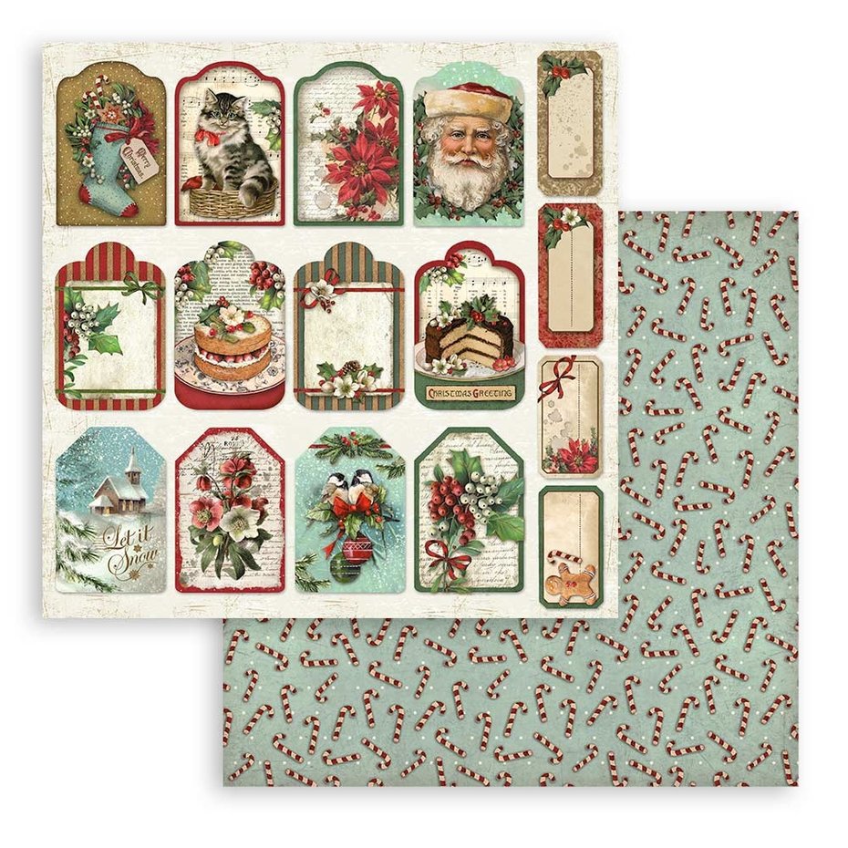 Stamperia Classic Christmas 12x12 Inch Paper Pack (SBBL74)