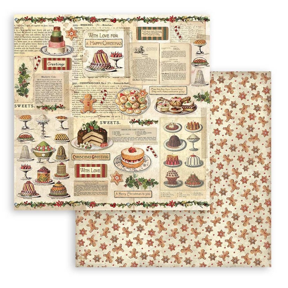 Stamperia Classic Christmas 12x12 Inch Paper Pack (SBBL74)