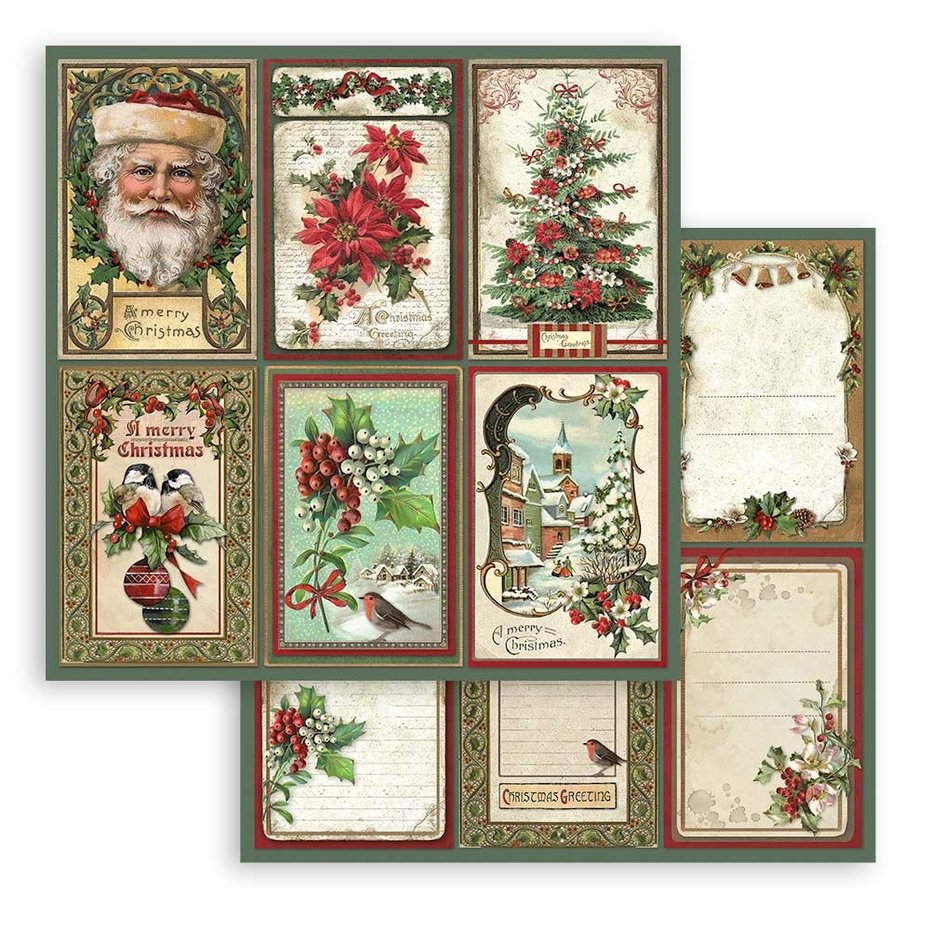 Stamperia Classic Christmas 12x12 Inch Paper Pack (SBBL74)