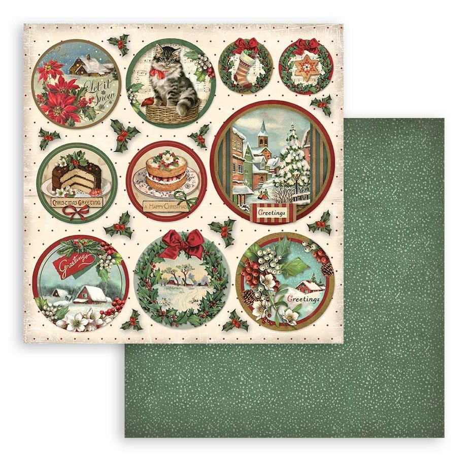 Stamperia Classic Christmas 12x12 Inch Paper Pack (SBBL74)