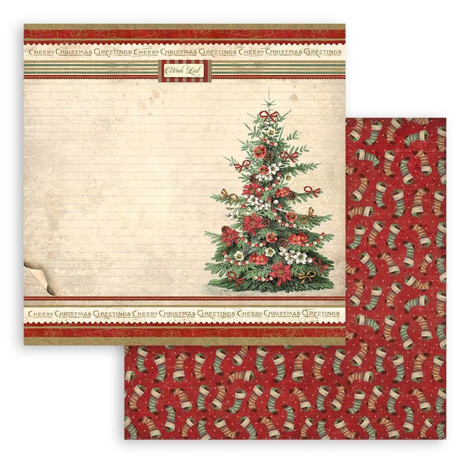 Stamperia Classic Christmas 12x12 Inch Paper Pack (SBBL74)