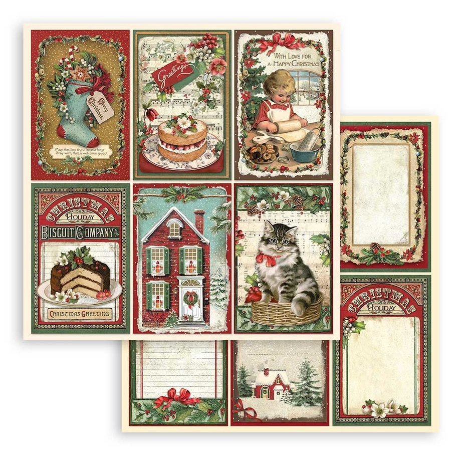 Stamperia Classic Christmas 12x12 Inch Paper Pack (SBBL74)