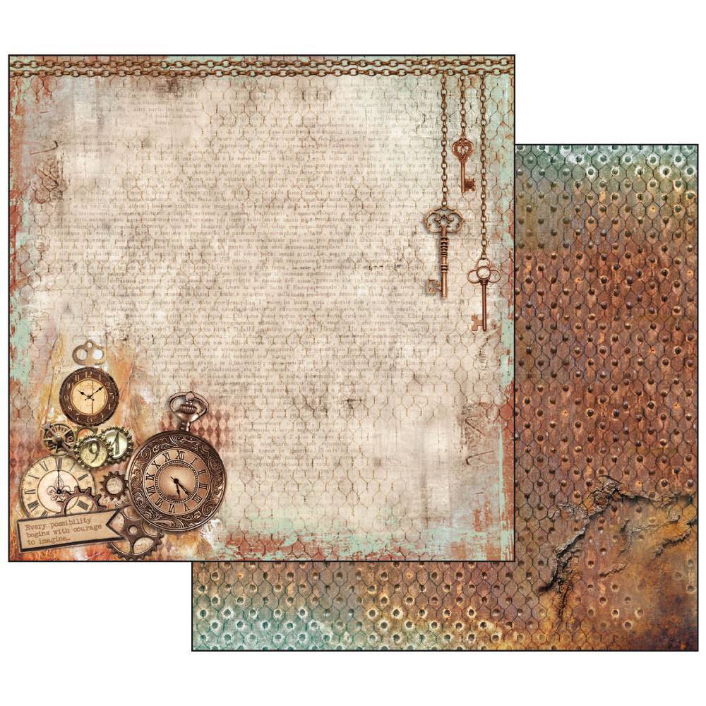 Stamperia Clockwise 12x12 Inch Paper Pack SBBL39 for Scrapbooking