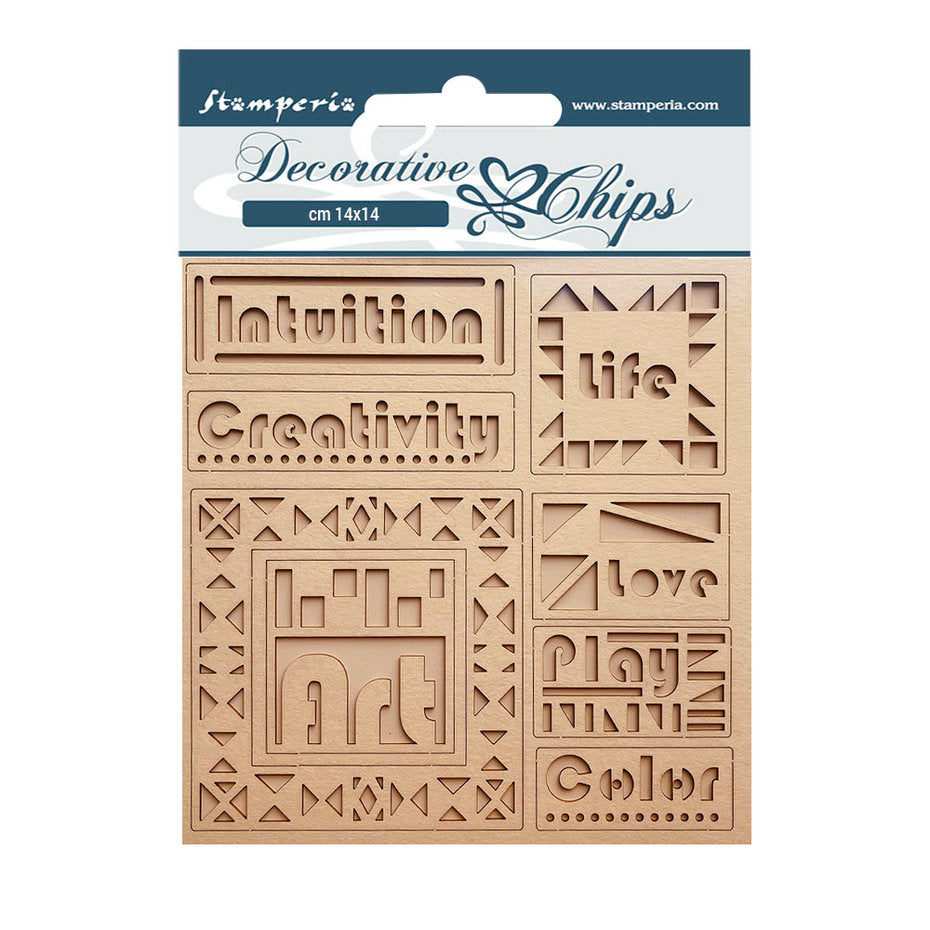 Stamperia Decorative Chips  Bauhaus Writings (SCB141)