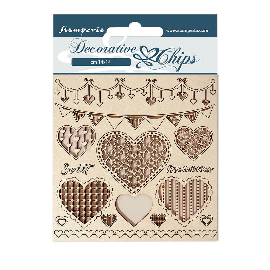 Stamperia Decorative Chips Daydream Hearts (SCB127)