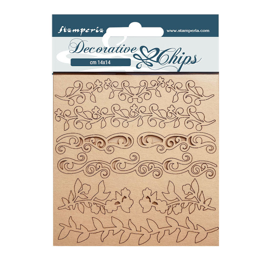 Stamperia Decorative Chips  Desire Borders (SCB142)