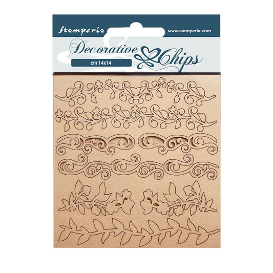 Stamperia Decorative Chips  Desire Borders (SCB142)