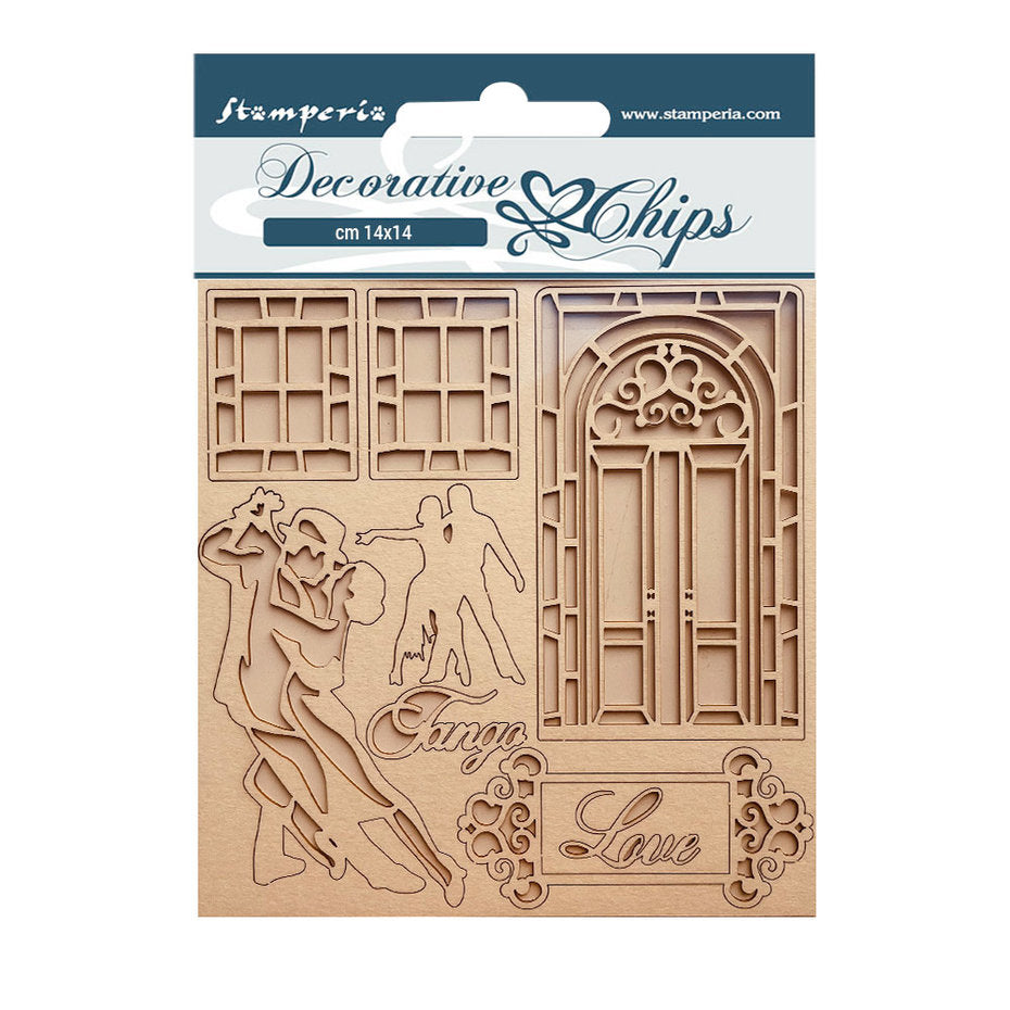 Stamperia Decorative Chips Desire Tango (SCB143)