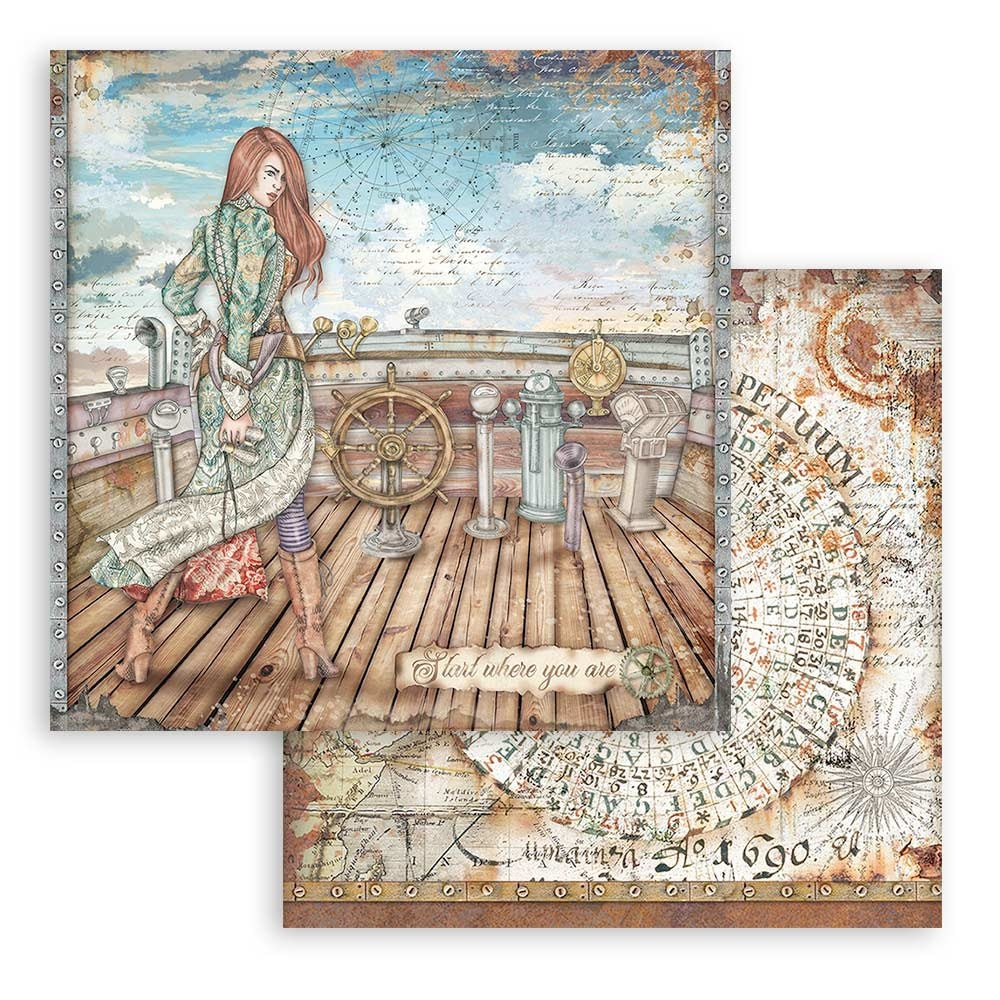 Stamperia Lady Vagabond Lifestyle 8x8 Inch Paper Pack (SBBS49)