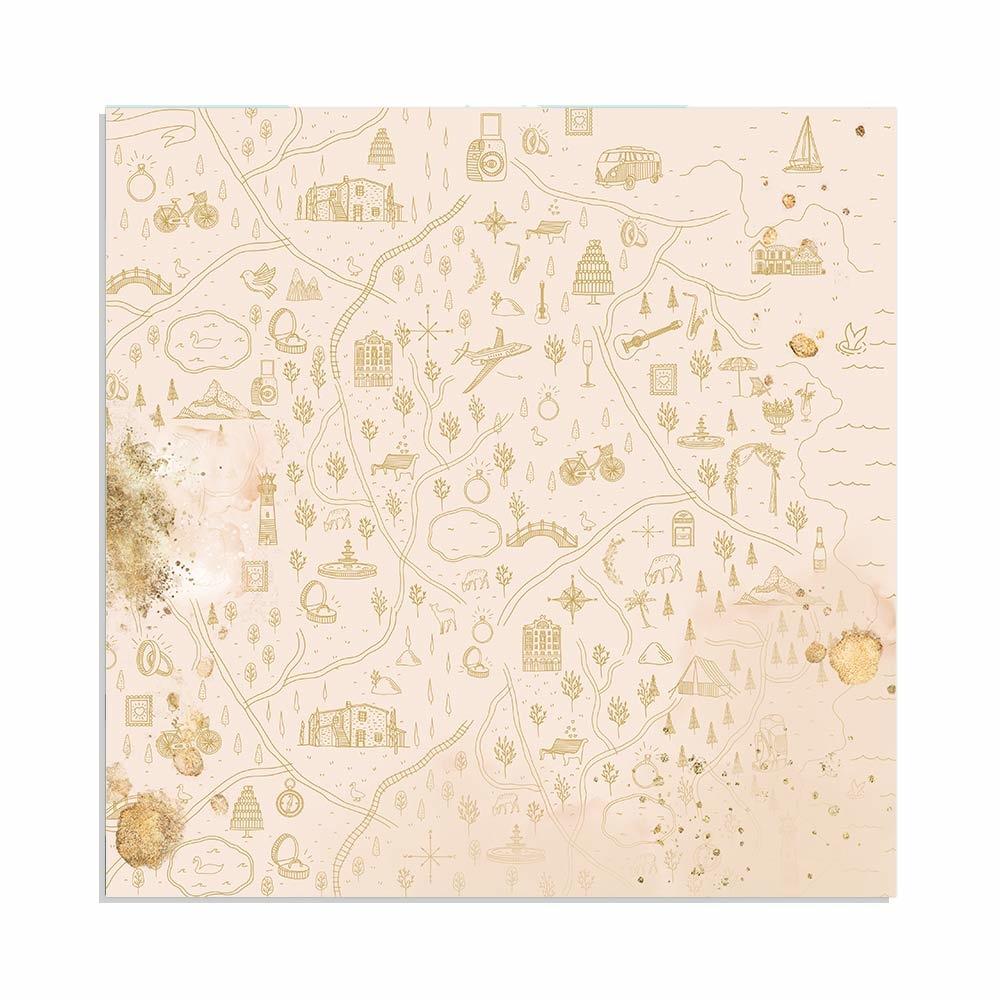 Stamperia Love Story Watercolor Flowers 12x12 Inch Decoupage Napkin (SBB725)