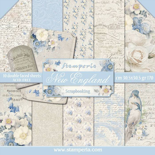 Stamperia New England 12x12 Inch Paper Pack SBBL13