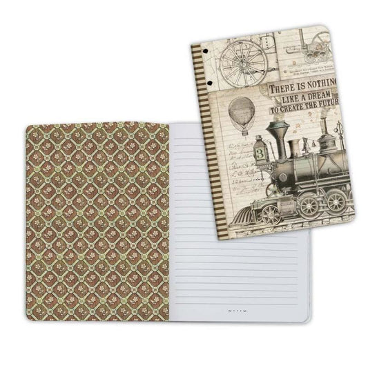 Stamperia Notebook A5 Voyages Fantastiques Train (ENBA5003)