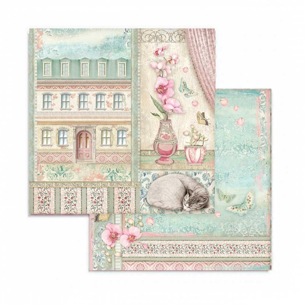 Stamperia Orchids and Cats 8x8 Inch Paper Pack (SBBS26)